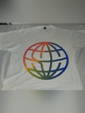 Tultex White T-Shirt with Black Neck Tag